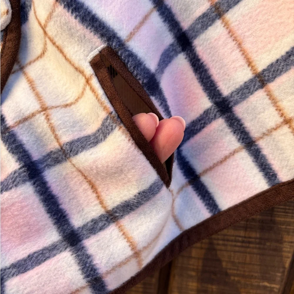 Janie and Jack Plaid Wool Blend Cape Poncho